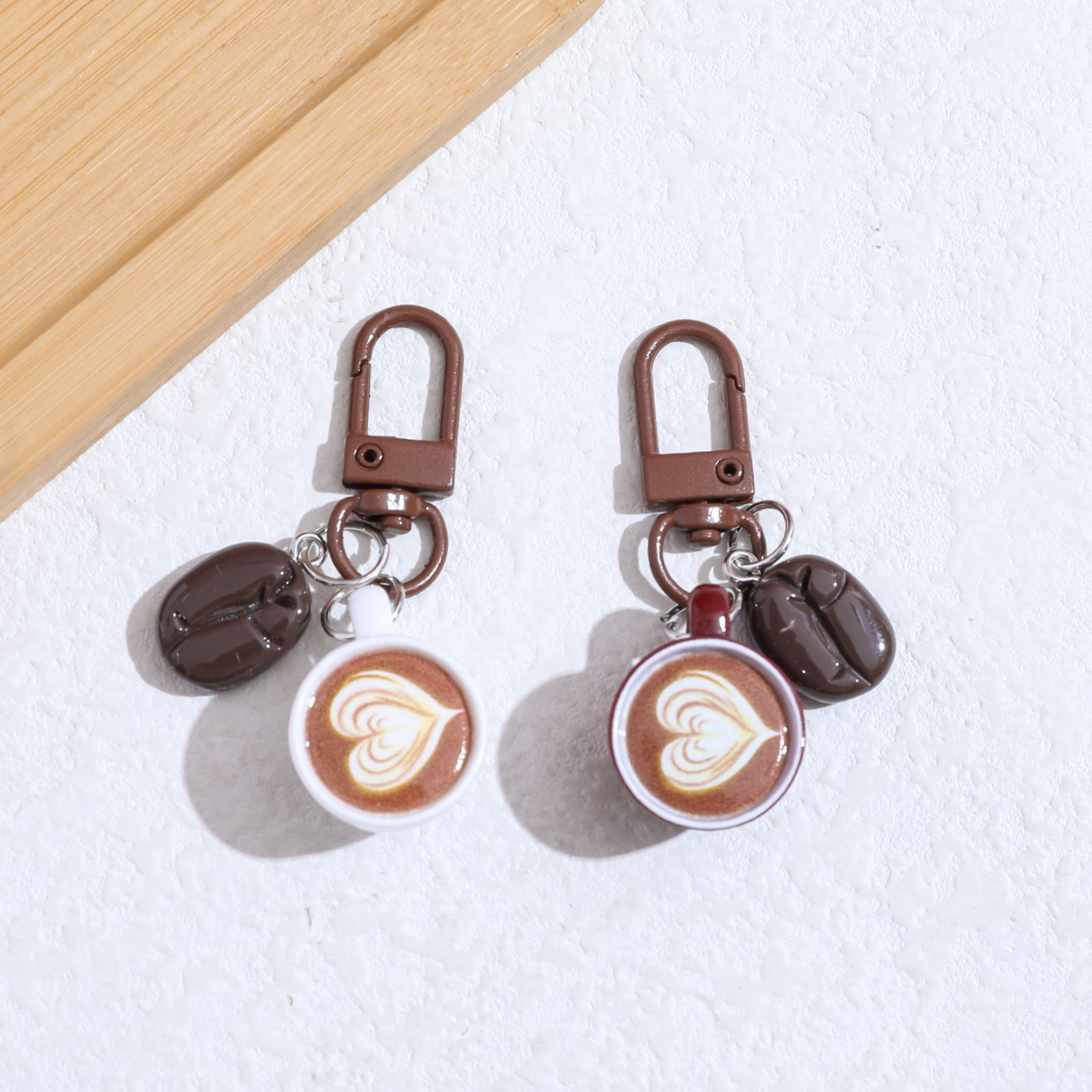 コーヒー豆 キーホルダー カフェ チャーム かわいい バッグチャーム