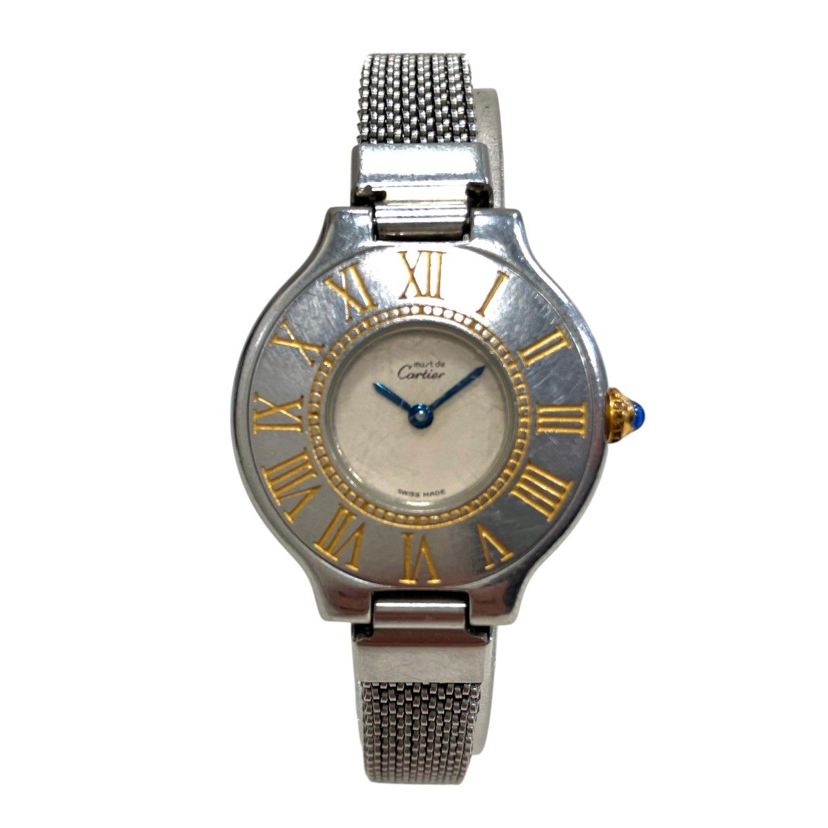 カルティエ CARTIER マスト21 ヴァンティアンSM 腕時計 総重量約32g SS SS クオーツ ホワイト文字盤 レディース 45,370円