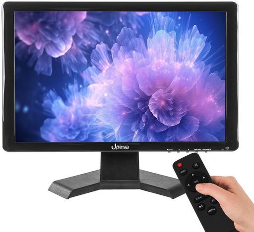 Upinva小型15.6インチモニター1920x1080モバイル178°視野角サブディスプレイスピーカー内蔵ポータブルHDMIVGABNCAV入力対応多様接続日本語メニューVESA対応小型リモコン付属