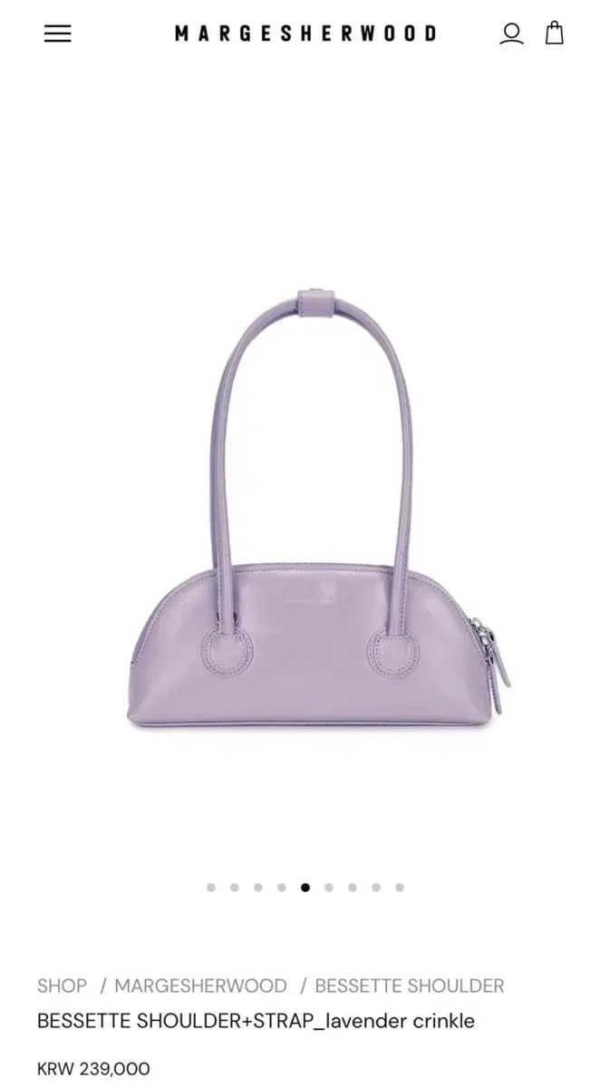 MARGESHERWOOD ベセット ショルダ—バッグ ラベンダー