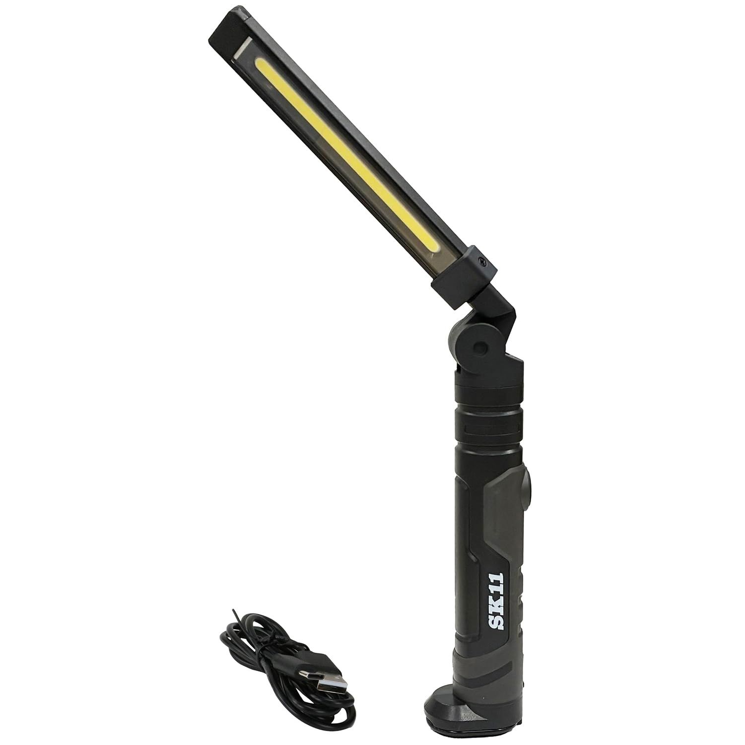☆新品☆SK11(エスケー11) 充電式LEDワークライト メイン600lm(無段階調光)/トップ150lm 180度開閉+回転 底面マグネット USB-タイプC充電 SLW-600DMFD 9a187c57