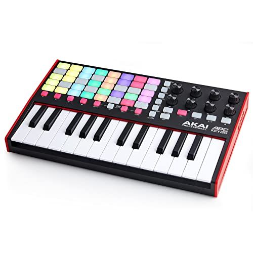 ☆新品☆Akai Professional USB MIDIキーボード コントローラー 25鍵 40 RGBパッドと8ロータリーノブ付き Ableton Live Lite付属 APC Key 25 MK2 黒 9c6c55d2
