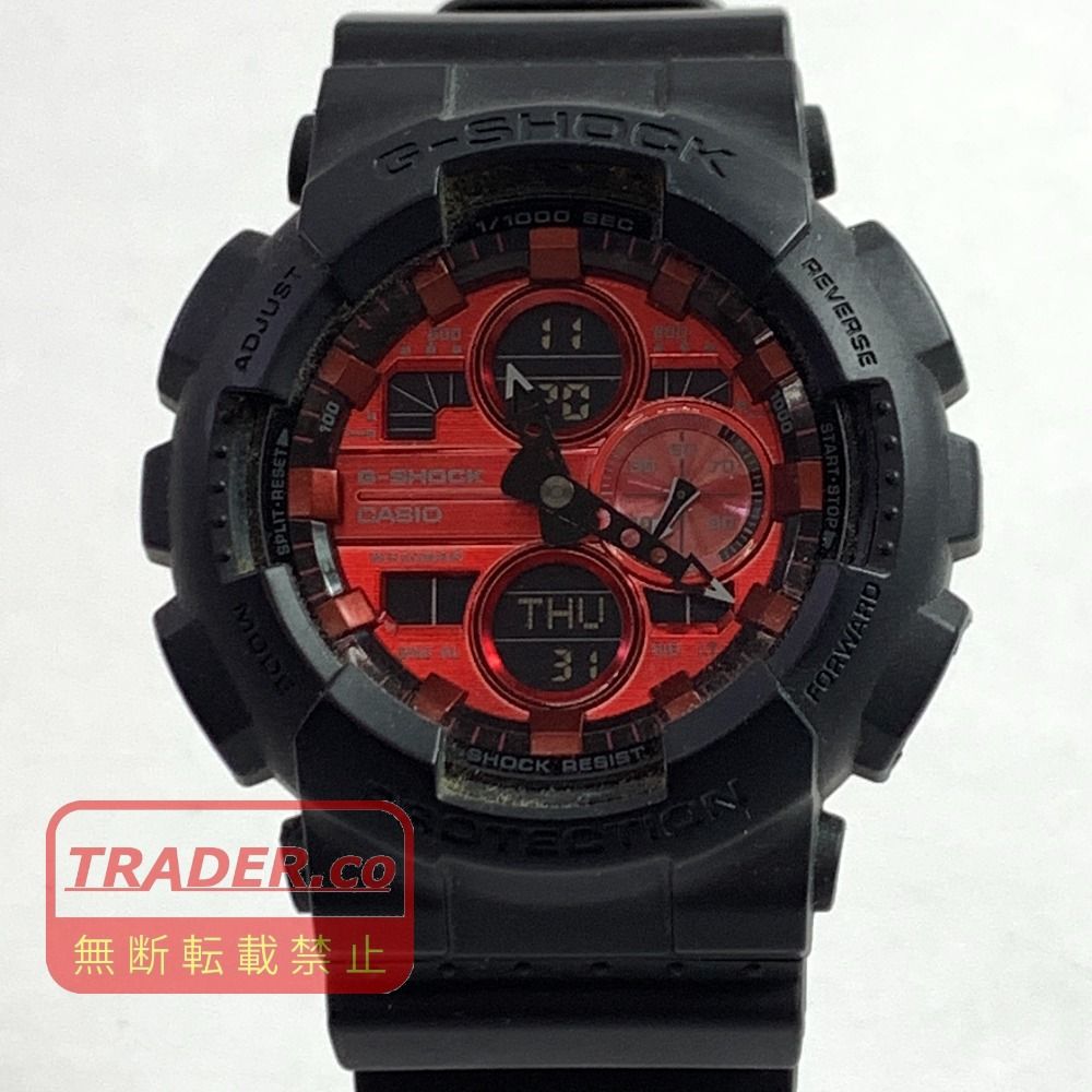 04w6775▽※【中古】CASIO カシオ G-SHOCK Gショック ジーショック ジーショック GA-140AR-1A メンズ 腕時計 防水 アナデジ クォーツ【八王子店】