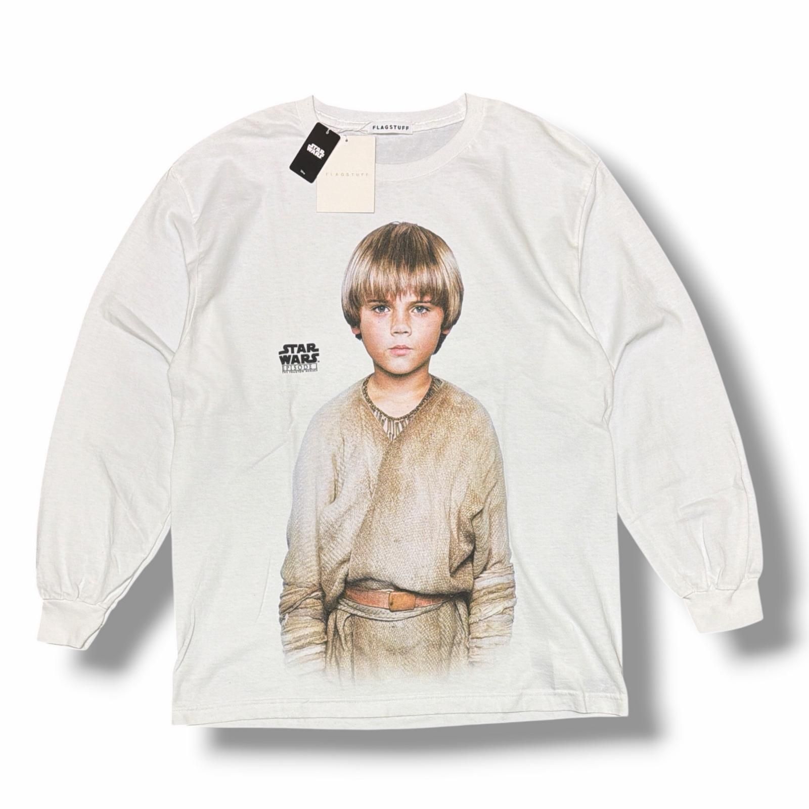 参考上代17600円 未使用 F-LAGSTUF-F × STARWARS ”Anakin-Darth Vader” LS Tee アナキン-ダースベイダー長袖Tシャツ カットソー フラグスタフ スターウォーズ FS1484 ホワイト L （14965M）