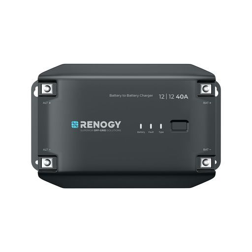 Renogy12V40ADCC走行充電器Bluetooth接続対LiFePO4AGMバッテリー充電器主バッテリー保護過熱防止機能搭載キャンピングカーバン用コンパクト3段階充電システム