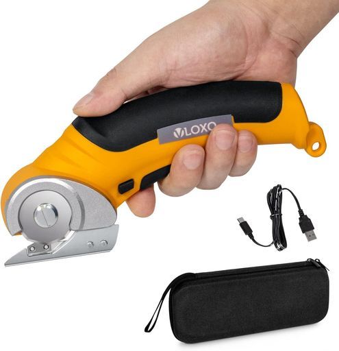 VLOXO電動カッター電動ハサミ充電式ハサミ切断機コードレスダンボール布ステンレス鋼ブレードレザーカーペット段ボールプラスチックマルチカッター