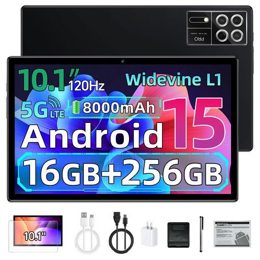 lolhtvlolAndroid15タブレットPro1510.1インチ、16GB+256GB+1TB拡張120HzIPS大画面WidevineL1Netflix対応8コアCPUA523Android