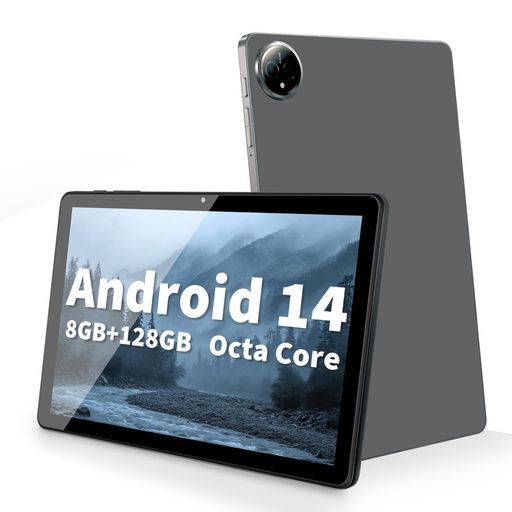Veidoo11インチタブレット、8GB(4+4拡張)RAM搭載Androidタブレット128GBROM1TB拡張、1280*800インチ-セルHDタッチスクリーン、オクタコアプロセッサ、WiFi6、BT5.0、デュアルカメラ(グレー)
