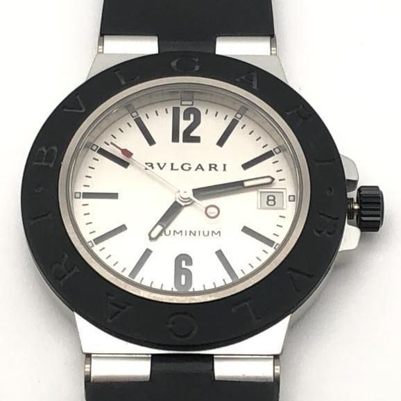 【中古】BVLGARI ALUMINUM AL38TA 腕時計 ブラック シルバー ブルガリ アルミニウム 自動巻き[10][249105097433] 18,396円