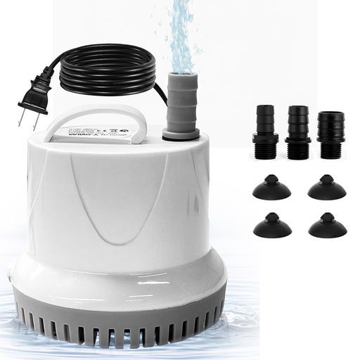 bumxca水中ポンプ底部入水式給水・排水ポンプ5mm低水位対応電動ポンプ125w吐出量5800L/h揚程5.6m50/60Hz共用磁気浮上軸心搭載30dB低騒音空転防止漏電防止360度全方位高圧コンパクト省エネ