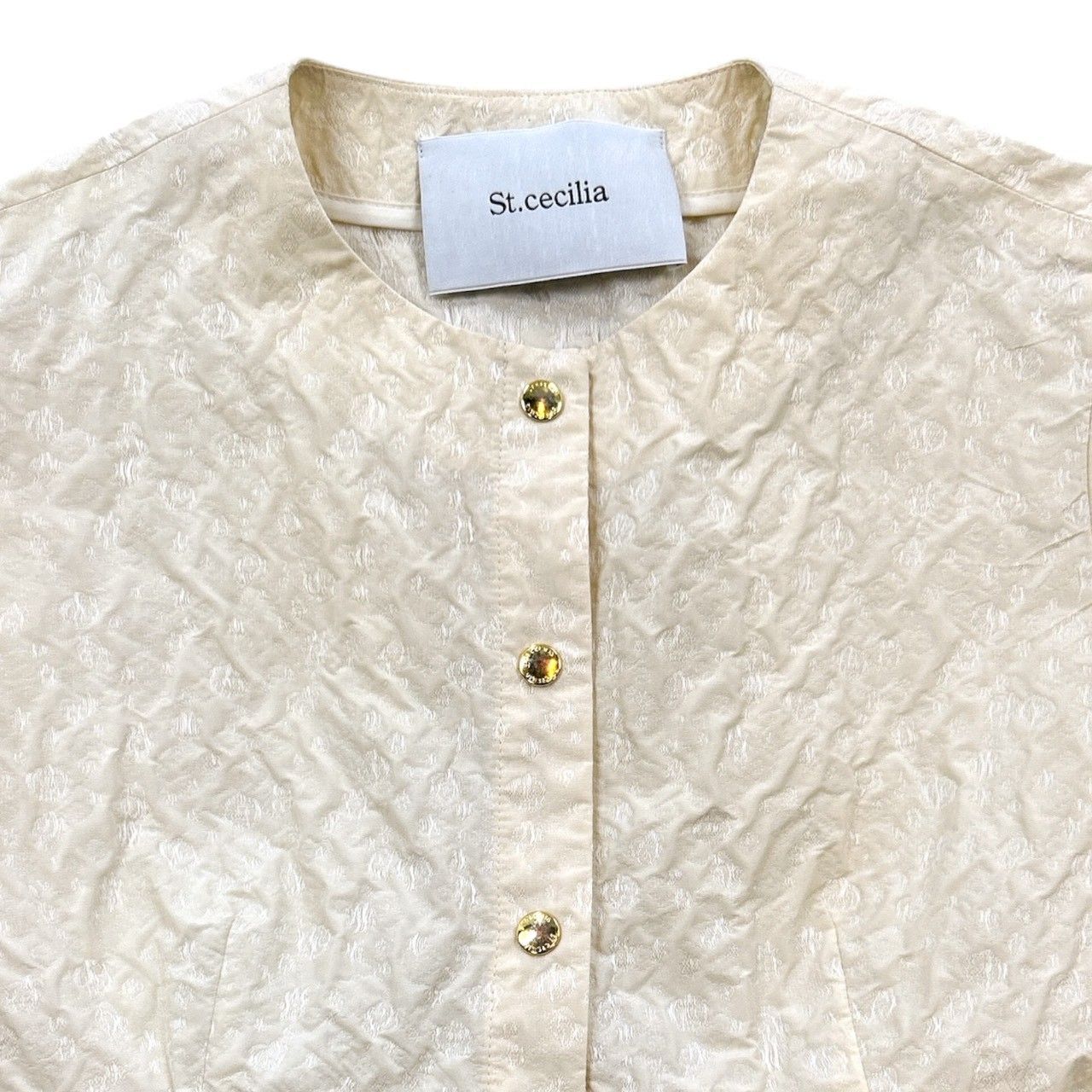 新品✨タグ付✨St.cecilia ガーリッシュ ピーナッツブラウス ジャガード girlish St.cecilia PEANUT BLOUSE ブラウス トップス ジャガード