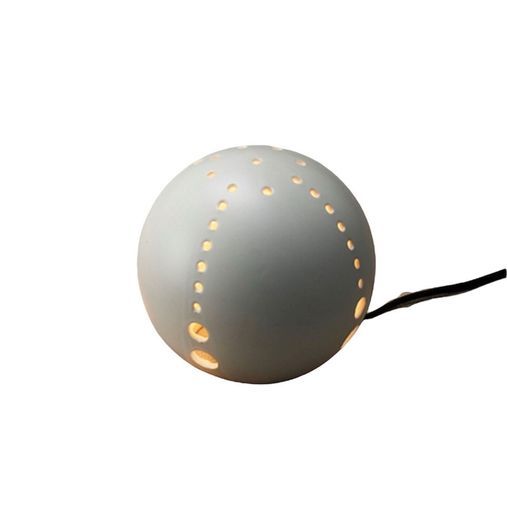 大光電機DAIKOLEDスタンドライト土ライトランプ付LEDユニットフラット形(径70mm)4.6W(Gx53)・広角形x1灯電球色2700K中間スイッチ付コンセント接続ハンドメイド陶器アイボリーTU-0016