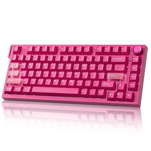 YUNZIIRT75PROワイヤレスゲーミングキーボードラピッドトリガーキーボードホール効果メカニカル磁気スイッチBluetooth/USB-C/2.4G接続デュアル8KHzポーリングレート&128Kスキャン調整可能ノブ