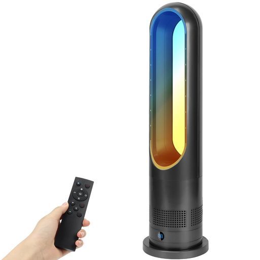 GHDVOP扇風機羽なし冷暖房兼用静音タワーファンセラミックヒーター羽なし扇風機冷暖両用送風大風量3段階温風&8段階送風切替自動首振り9Hタイマー電気ヒーター省エネ節電低騒音転倒OFFリ… 9,883円