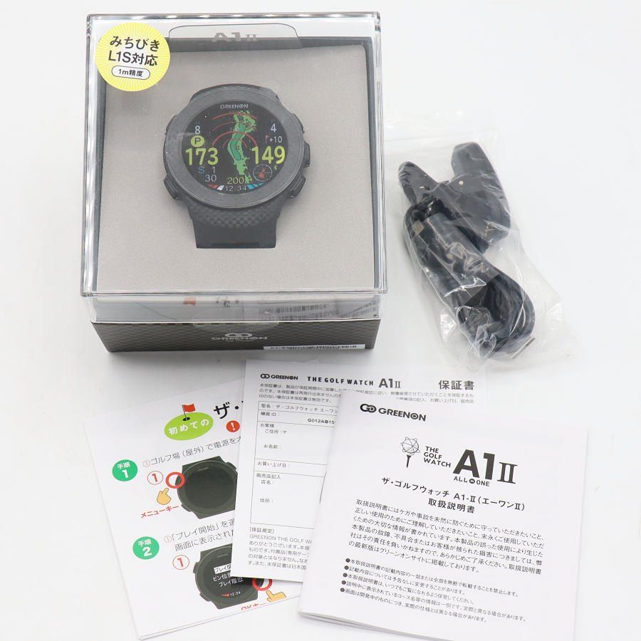 【新品/訳あり】GreenOn THE GOLF WATCH A1-II G017 ブラック MASA グリーンオン ザ・ゴルフウォッチ エーワン2 マサ 腕時計 本体