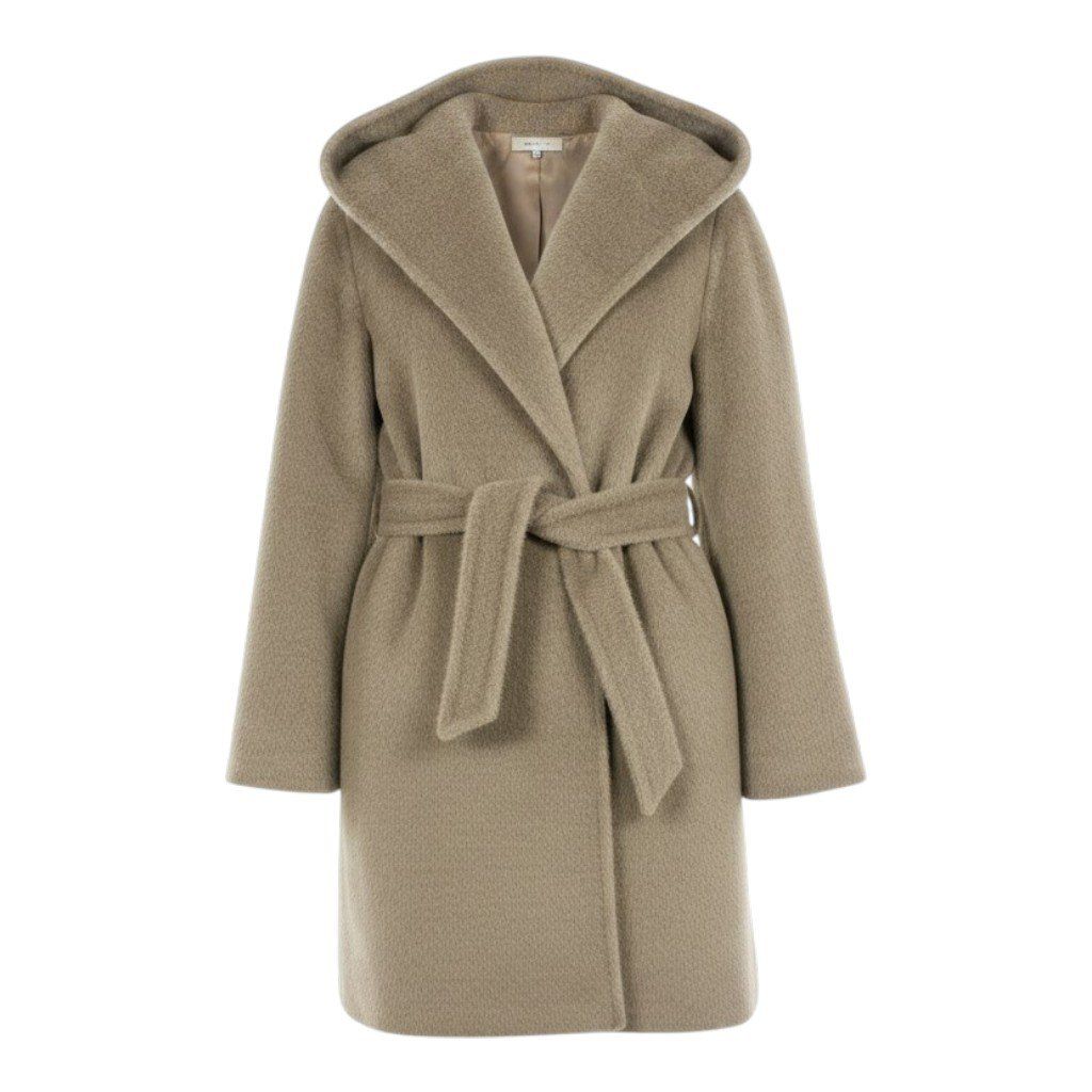 16e7【美品】Max Mara マックスマーラ フーディーアルパカシャギーコート アウター イタリア製 10861243 36サイズ ブラウン レディース 女性用t18r