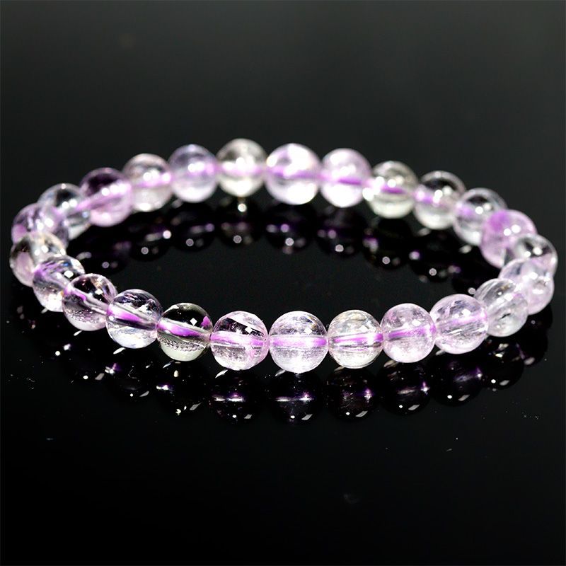 〔K2213-17〕約7mm キャッツアイクンツァイト スポジュメン Kunzite ブレスレット