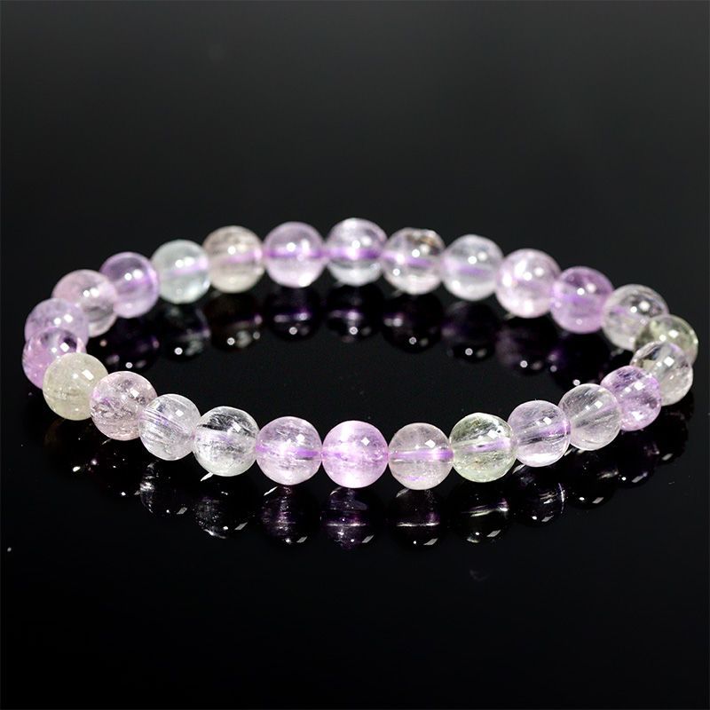〔K2213-14〕約7mm キャッツアイクンツァイト スポジュメン Kunzite ブレスレット