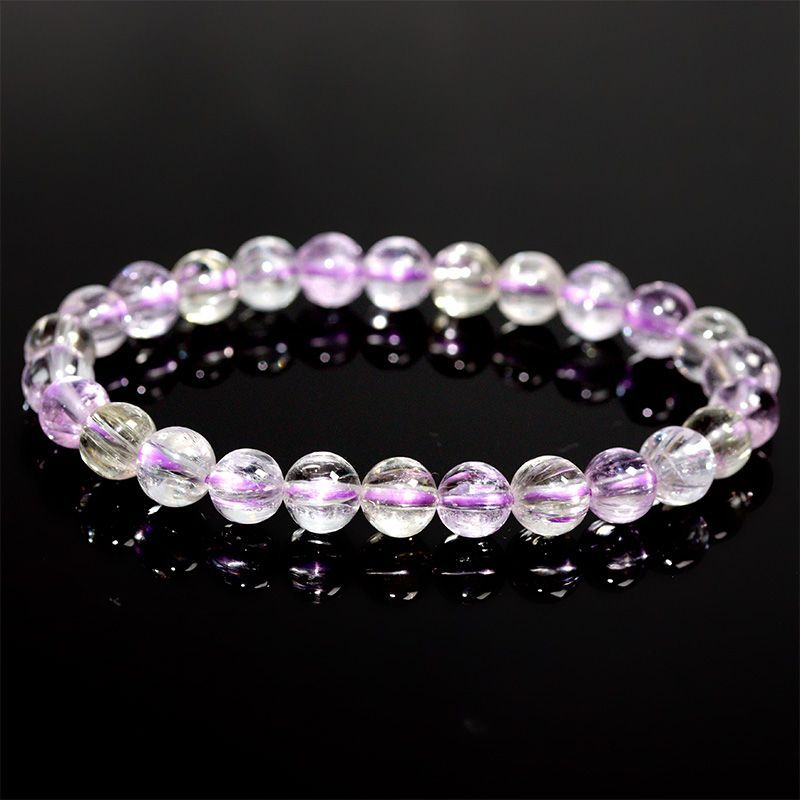 〔K2213-13〕約7mm キャッツアイクンツァイト スポジュメン Kunzite ブレスレット