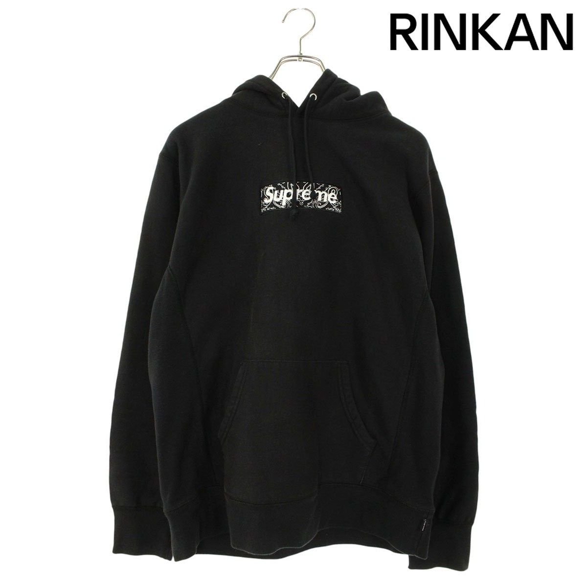 シュプリーム 19AW Bandana Box Logo Hooded Sweatshirt バンダナボックスロゴプルオーバーパーカー メンズ M