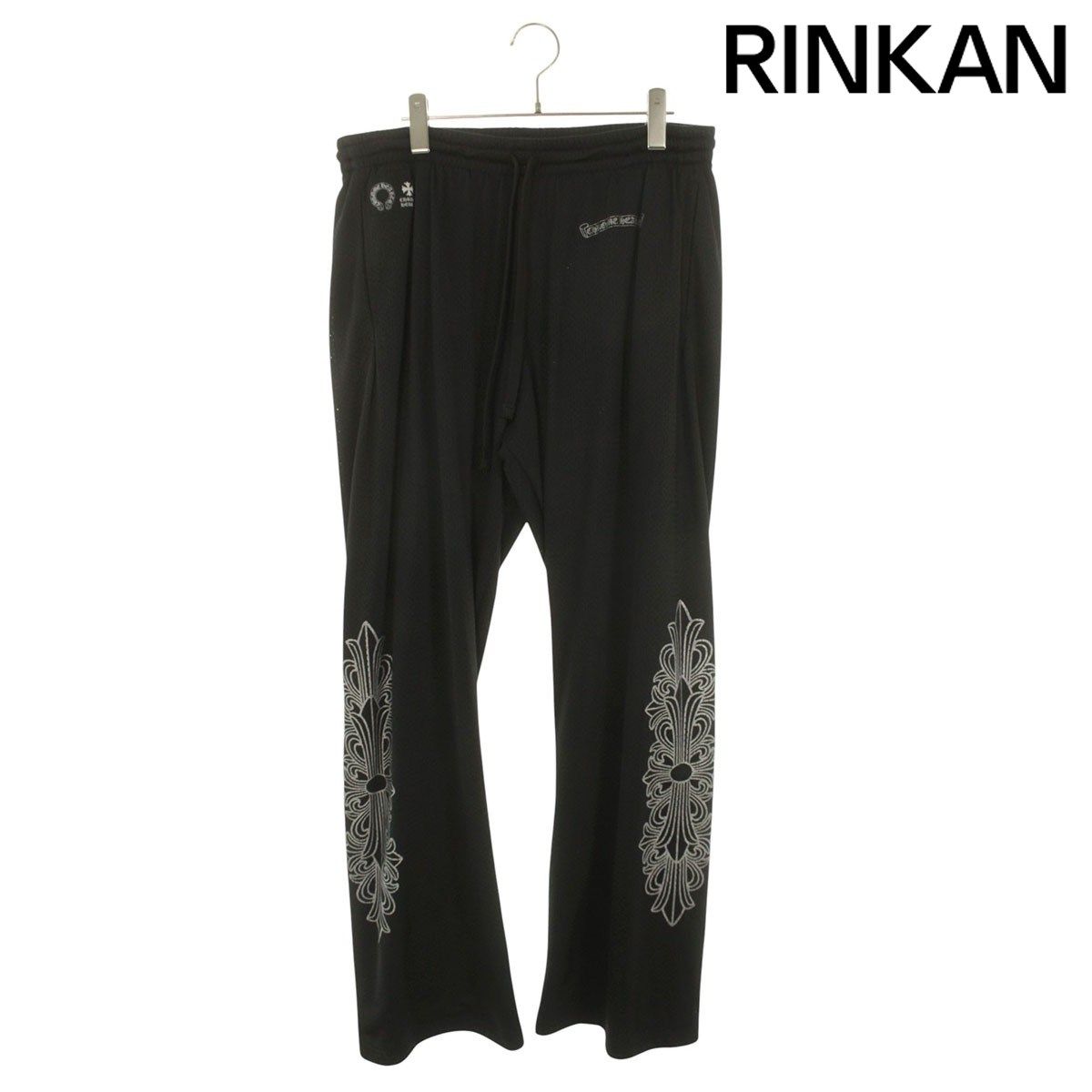 クロムハーツ MESH VARSITY PANTS CHプリントメッシュロングパンツ メンズ XL