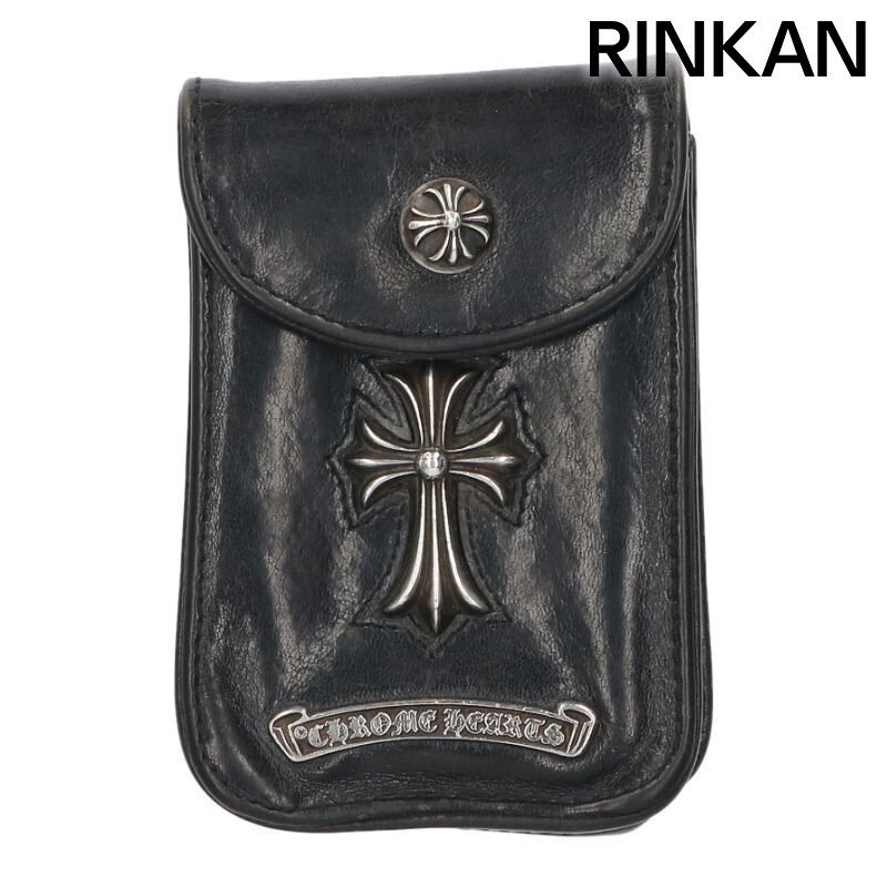 クロムハーツ BLT POUCH CIGARETTE CASE2 CHクロス付きロゴプレートシガレットケース メンズ