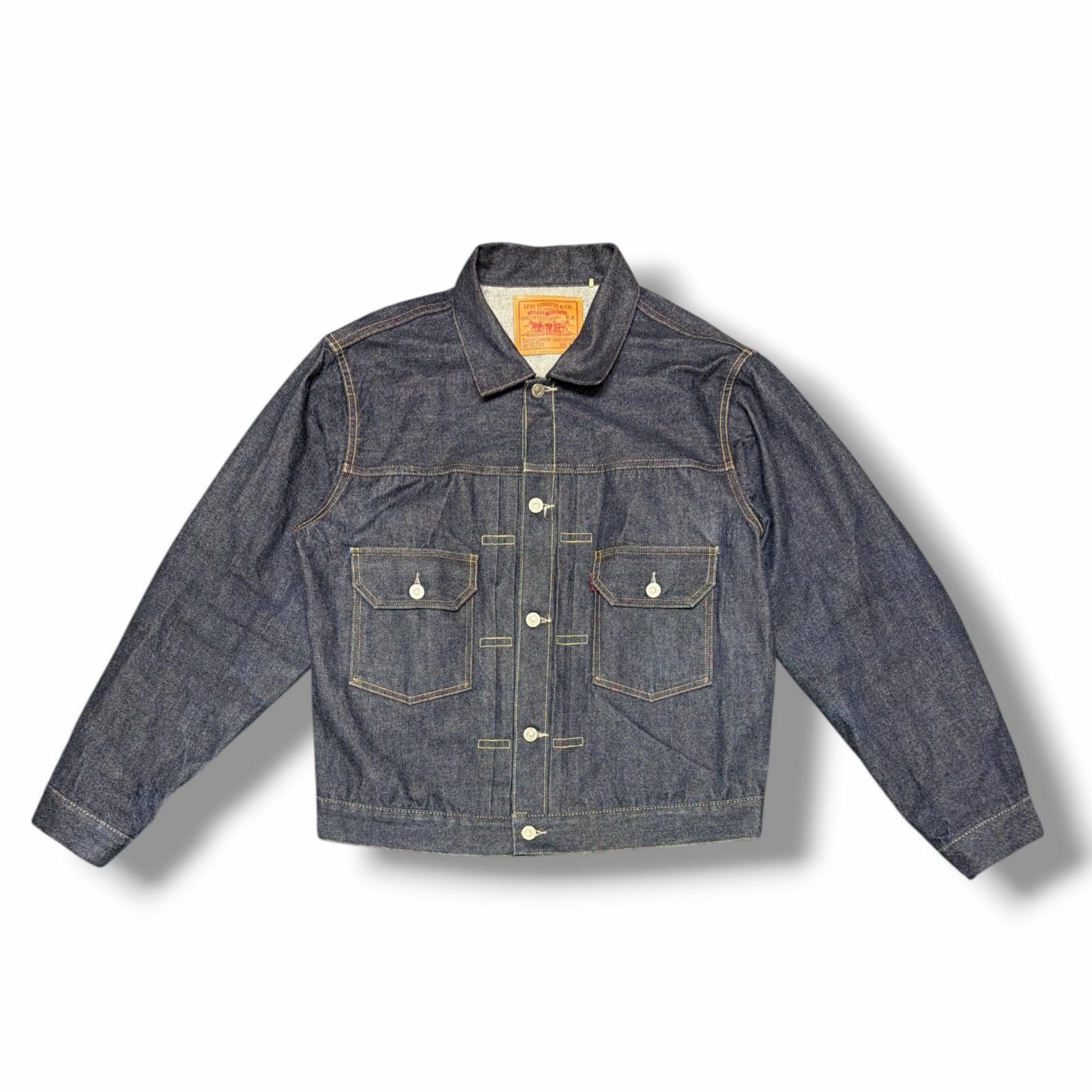 参考上代41800円 Levi's 1953年Model 507XX Type-2 Jacket セカンドモデル デニムジャケット Gジャン リーバイス PC9-70507-0062 インディゴ 44 （14685M）
