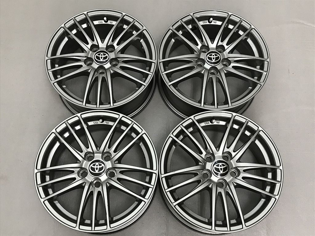 ◎傷極少美品 トヨタ純正風 平座ナット専用 15inc 6.5J +40 100/5H 即納 個人宅OK 4本 検)プリウス シエンタ ウィッシュ アリオン カローラ