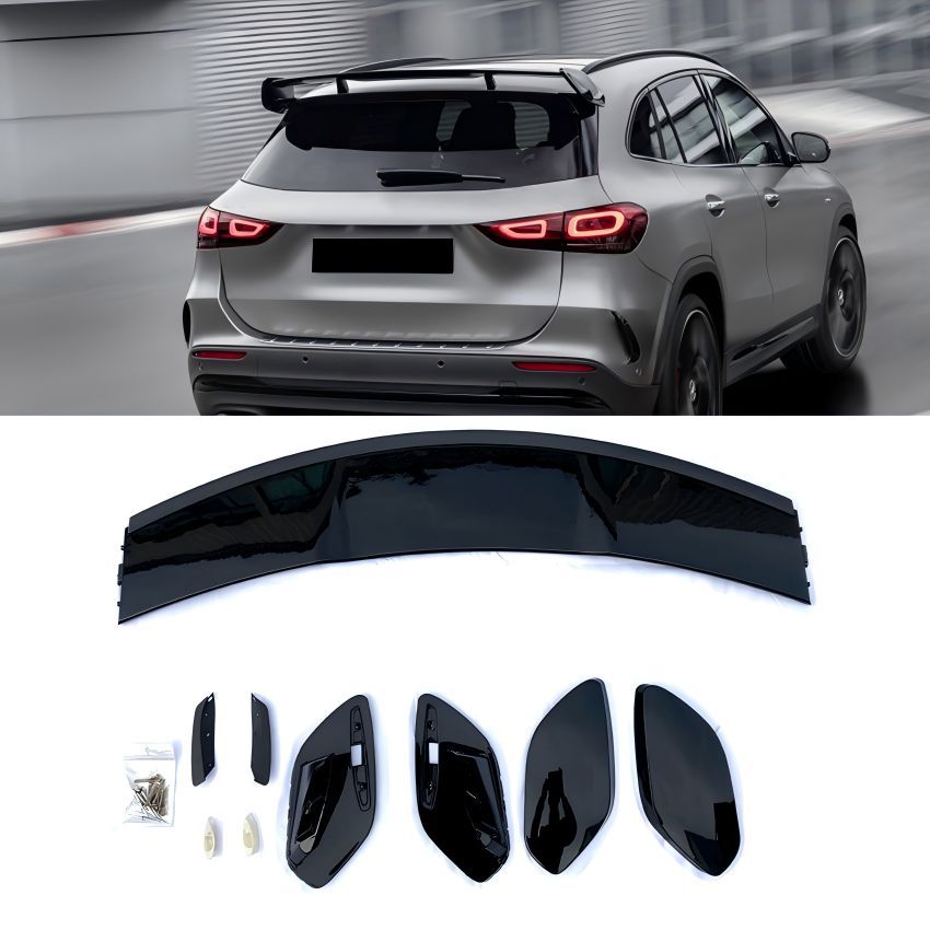 Mercedes-Benz GLA H247 (メルセデス・ベンツ GLA) 2020+ GLA180/200/GLA35/45 AMG専用 ルーフスポイラー ABS製 ピアノブラック ドレスアップ効果 走行安定性UP 簡単取付 軽量高強度 送料無料