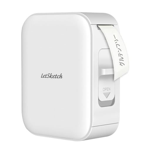 mini ミニラベルプリンター モバイルプリンター 200dpi インク不要 bluetooth対応 スマホ対応 軽量 静音 バッテリー内蔵 ホワイト 国内発送