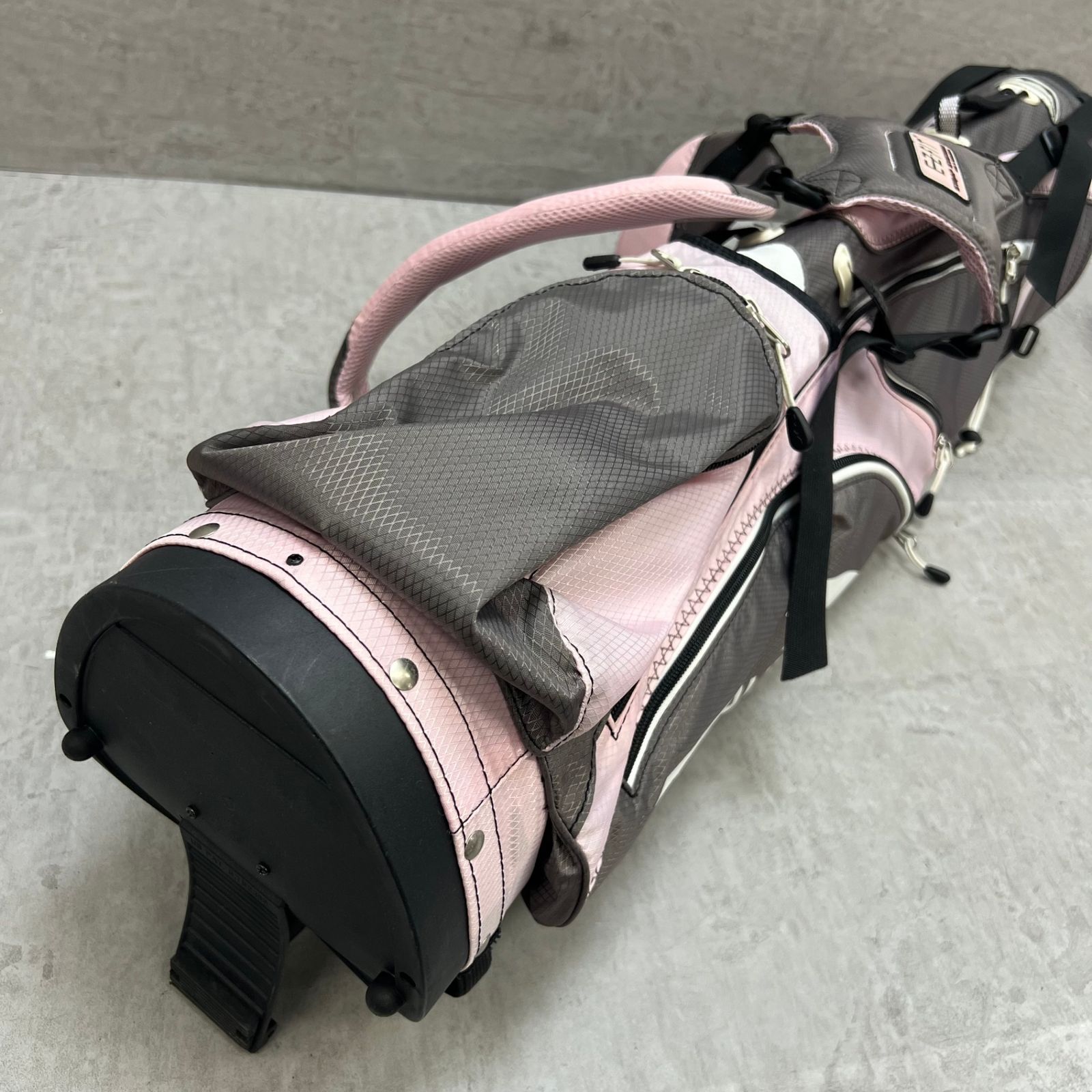 SUN MOUNTAIN サンマウンテン ゴルフ スリム キャディバッグ スタンド式 約8型 2分割 ピンク グレー ナイロン SUN MOUNTAIN サンマウンテン ゴルフ スリム キャディバッグ スタンド