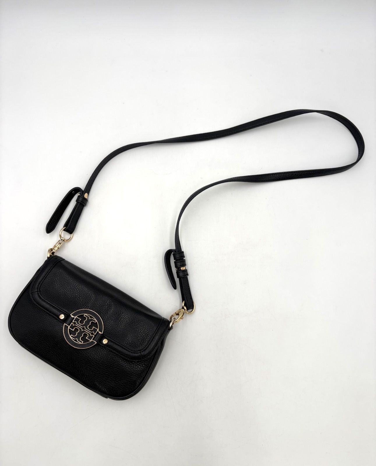 TORY BURCH トリーバーチ レザー 黒 ブラック ショルダーバッグ 7,100円