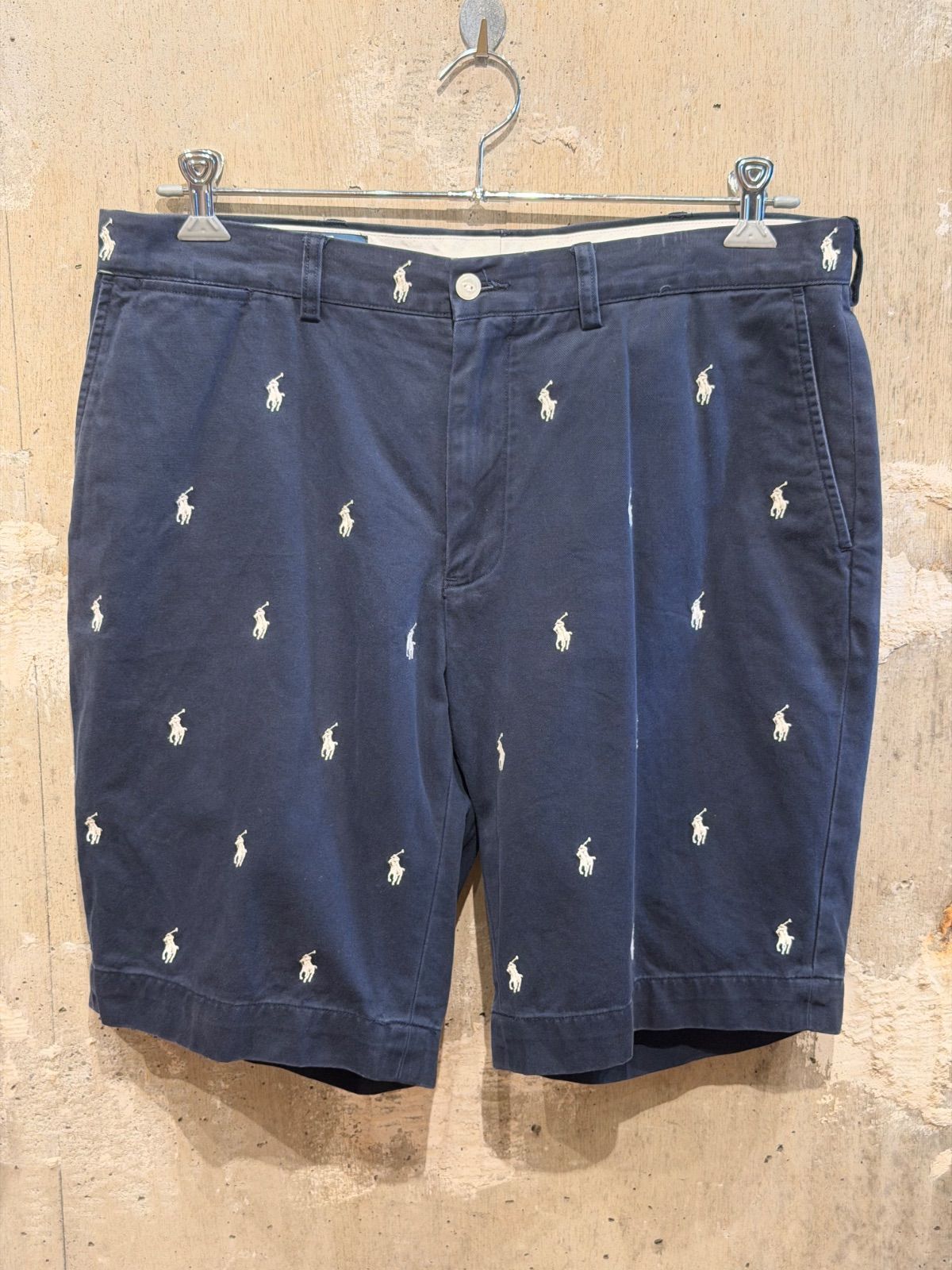 ポニー柄【 Polo by Ralph Lauren / W36 】 Chino Shorts　ポロ ラルフローレン　ポロチノ　チノ　ショーツ　ショートパンツ　ハーフパンツ　ネイビー 6,930円