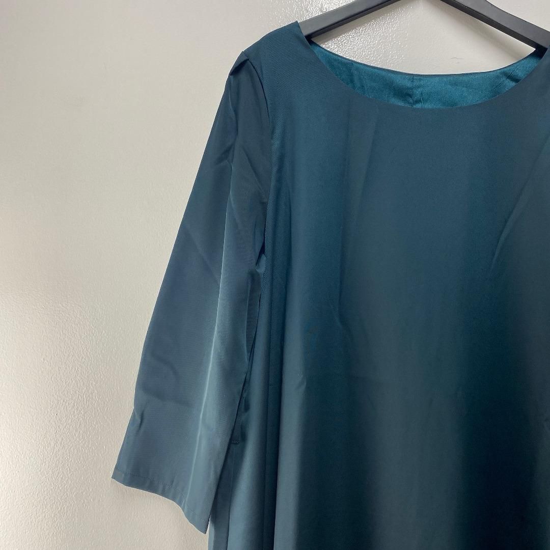 DRESS PLUS フレアロング丈 結婚式 ワンピース ダークグリーン DRESS PLUS フレアロング丈 結婚式 ワンピース ダークグリーン