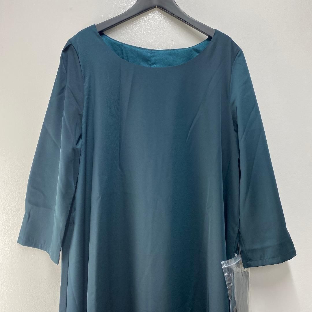 DRESS PLUS フレアロング丈 結婚式 ワンピース ダークグリーン DRESS PLUS フレアロング丈 結婚式 ワンピース ダークグリーン