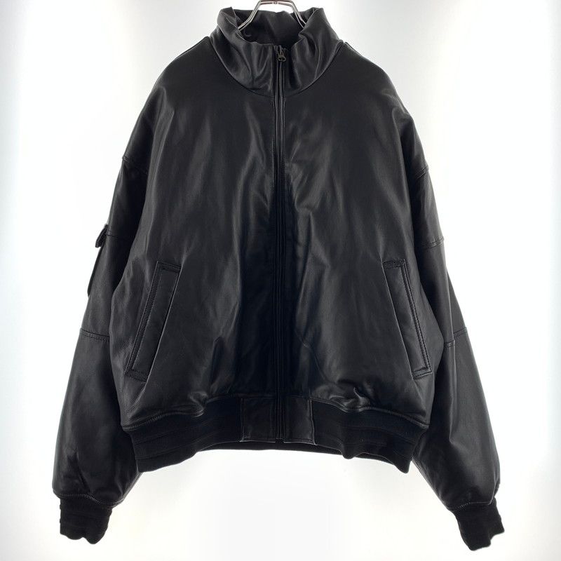 【中古品】 EVISEN SKATEBOARDS エビセン スケートボード RAMLEATHER PADDED JACKET ラムレザー パッド ジャケット アウター 羊皮 【142-260507-ko-01-tei】