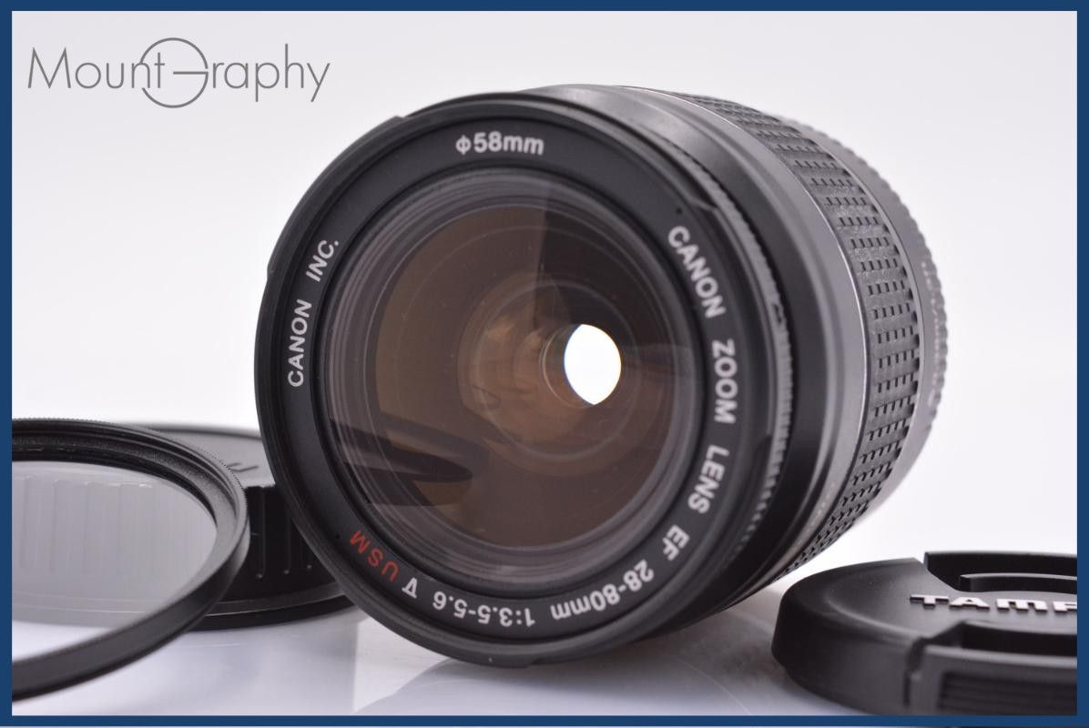 【動作保証】 キヤノン Canon EF 28-80mm F3.5-5.6 V USM 前後キャップ&レンズフィルター付 同梱無料 #yk7851