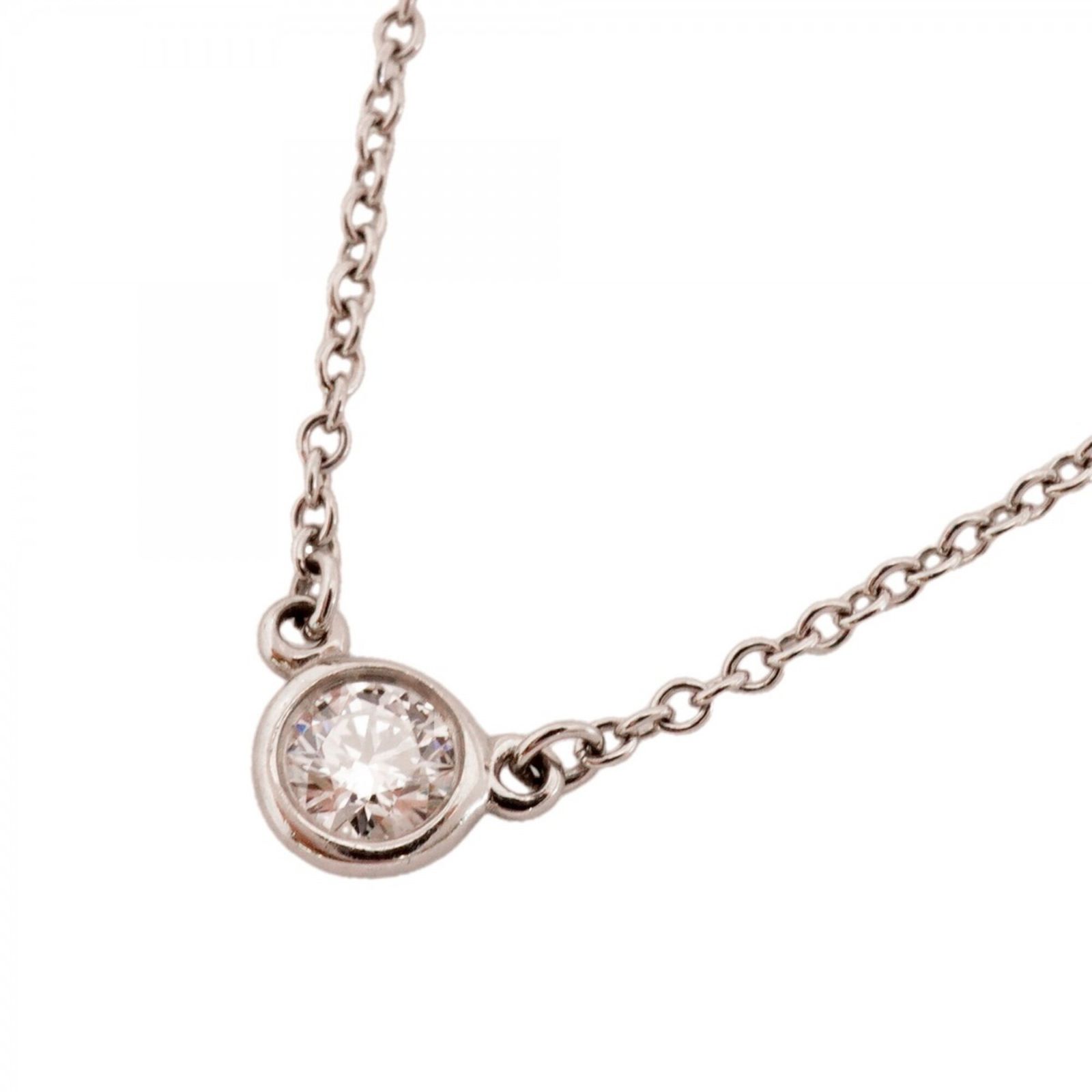 ティファニー(Tiffany) ティファニー ネックレス バイザヤード 1PD Pt950 プラチナ ダイヤモンドレディース