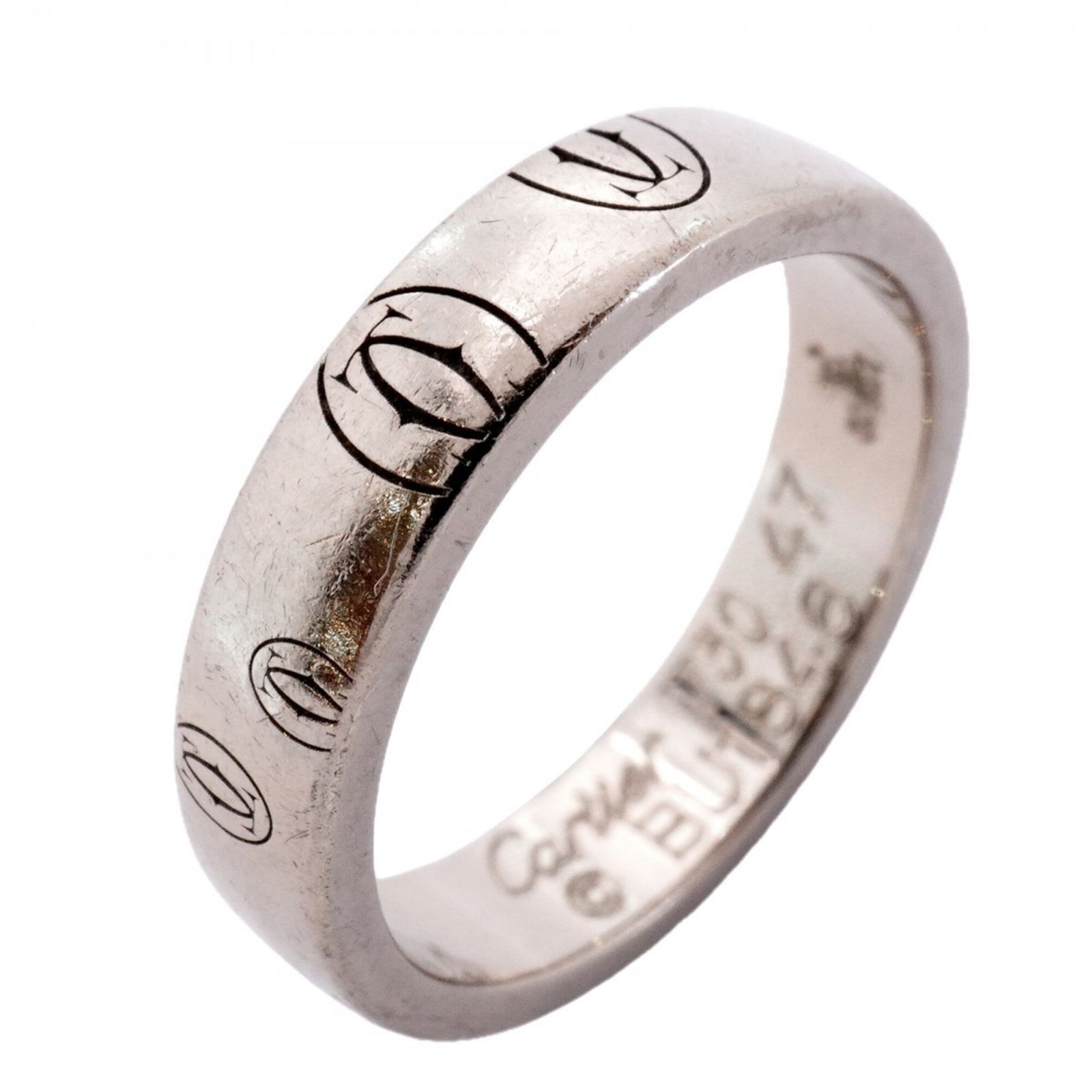 カルティエ(Cartier) カルティエ リング ハッピーバースデー 18KWG ホワイトゴールド ＃47レディース P2774901