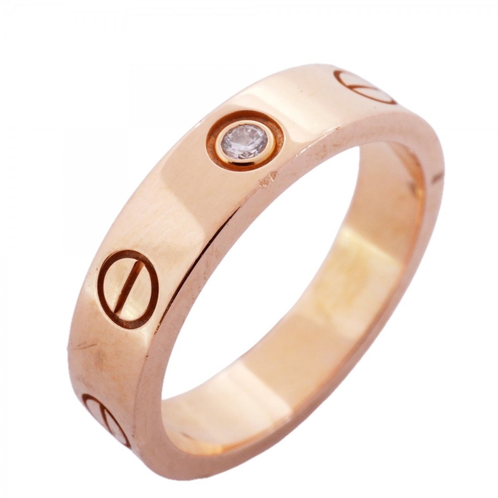 カルティエ ミニラブリング　PG 1PDダイヤモンド カルティエ(Cartier) カルティエ リング ミニラブ 1PD 18KPG ピンク
