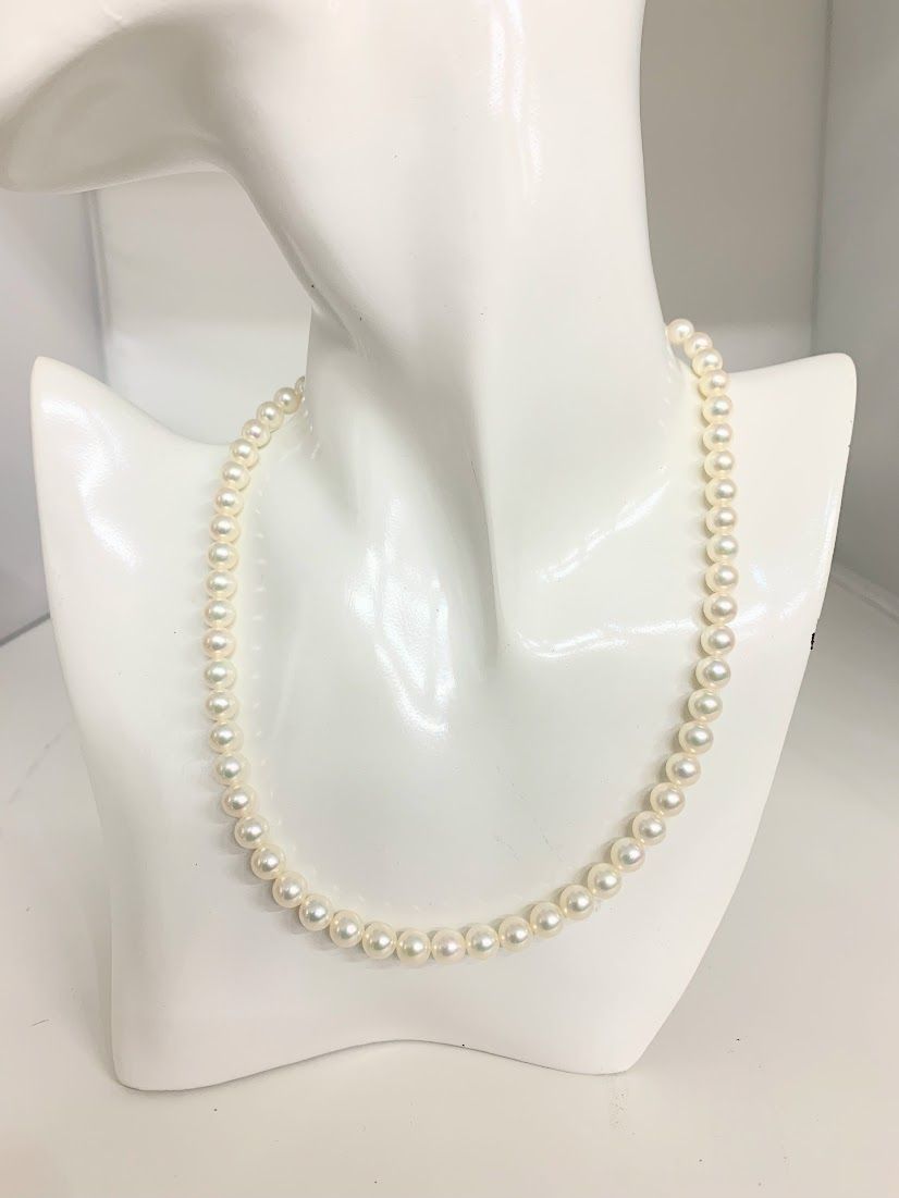 パールネックレス　SILVER　5.7㎜～6.8㎜