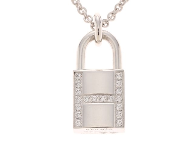 HERMES エルメス ジュエリー ケリーカデナNC/WG/D/9.4g/40cm 貴金属･宝石 ネックレス K18ホワイトゴールド K18WG ホワイトゴールド レディース【中古】