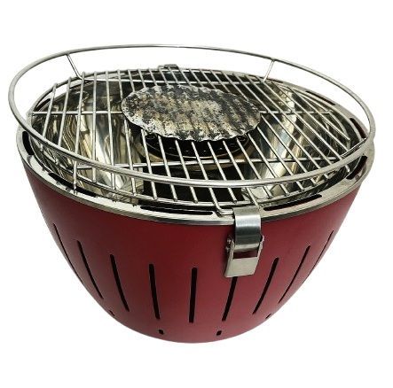 【1度のみ使用】ロータスグリル LotusGrill 無煙炭火バーベキューコンロ レギュラーサイズ G-RO-34 レッド ■管理番号L29965SSA26-260507-803