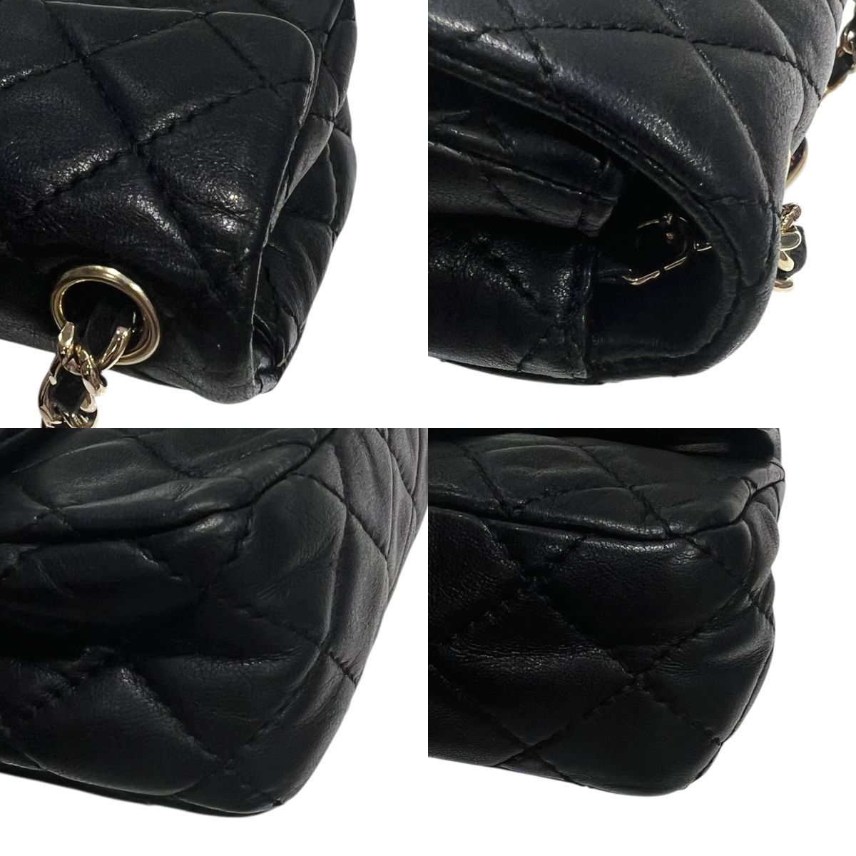 【中古】 CHANEL シャネル  ショルダーバッグ ミニマトラッセ チェーンショルダー バッグ バレンタインシリーズ レディース ラムスキン ブラック ゴールド金具25027235 SA 中古】 CHANEL シャネル ショルダーバッグ ミニマトラッセ チェーン