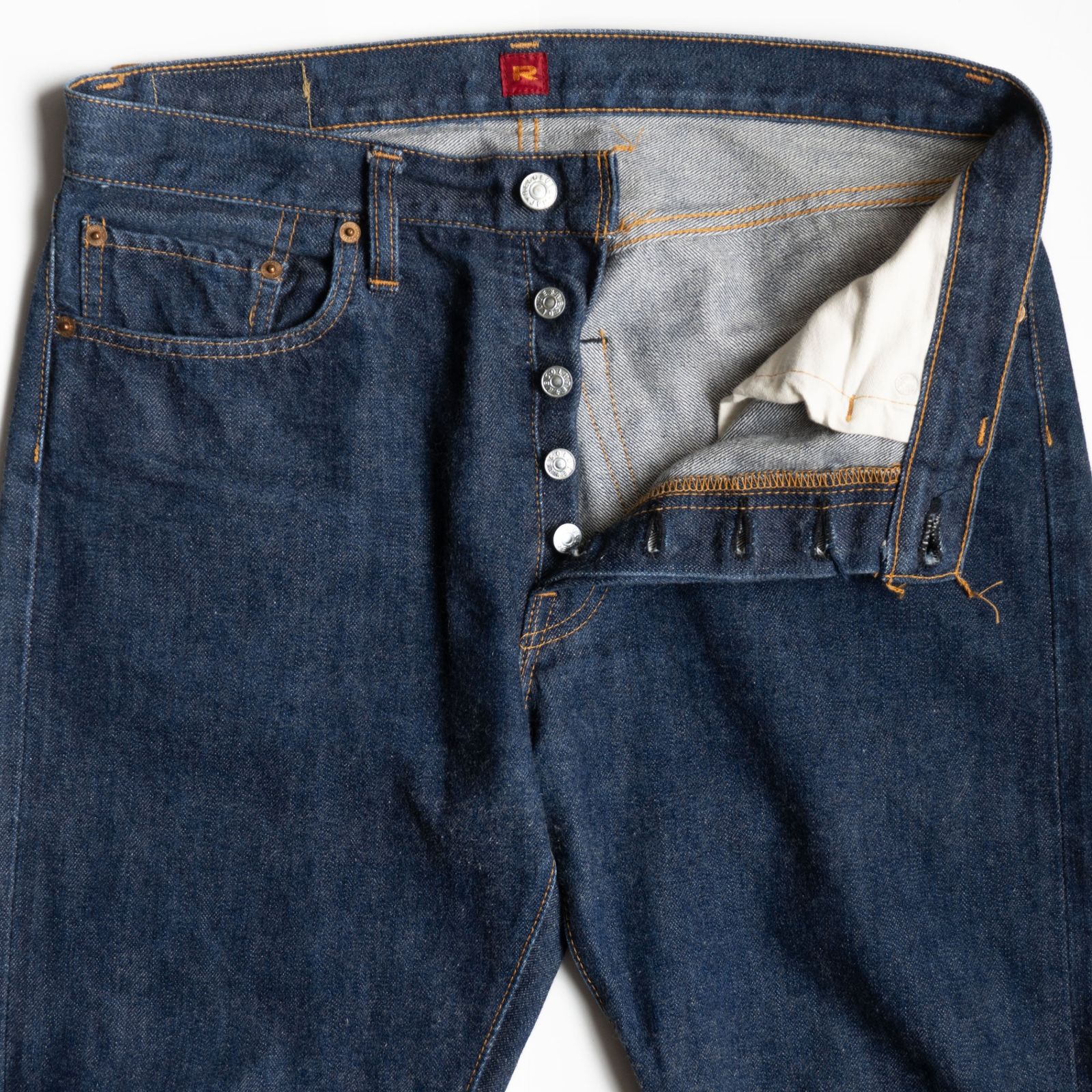 美品/濃紺】 RESOLUTE【710 デニムパンツ 】33×30 日本製 リゾルト