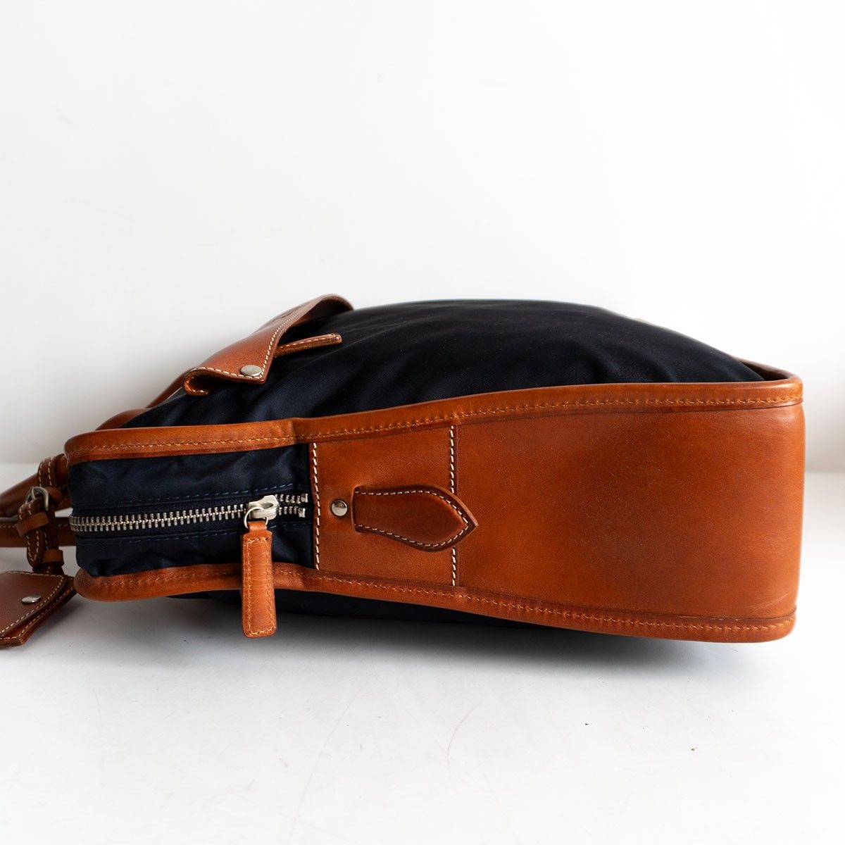 【美品】Felisi フェリージ8637/2 バッグ　ネイビー&ライトブラウン 美品】FELISI 【8637/2 DS ブリーフケース】 ネイビー×ブラウン