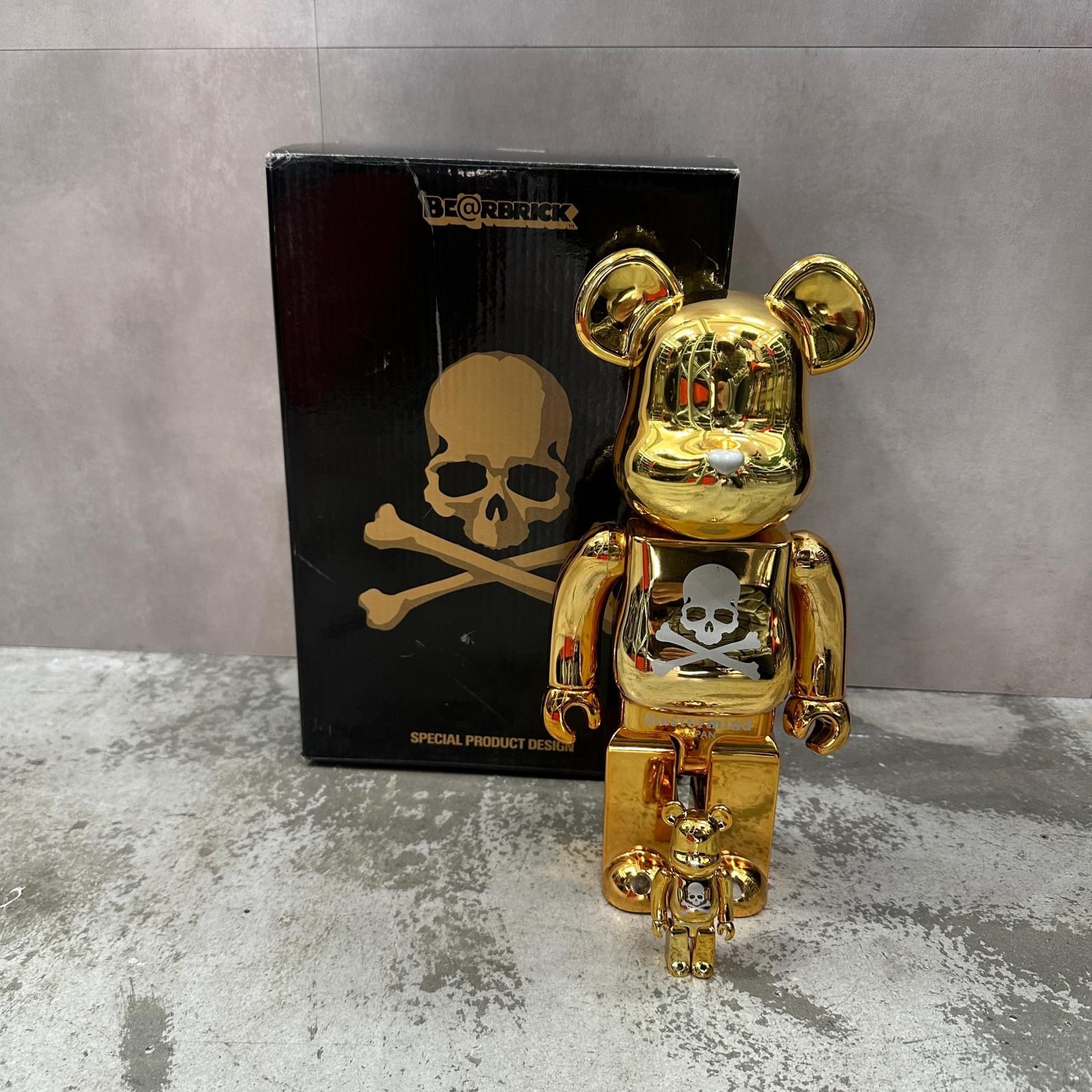 MEDICOM TOY × mastermind JAPAN BE＠RBRICK 400％ 100％ 繁栄 メディコムトイ × マスターマインドジャパン ゴールド F （14774M）
