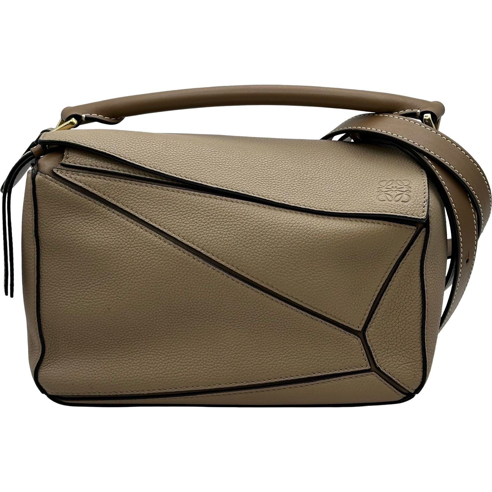 ロエベ LOEWE パズルバッグ スモール ベージュ レザー レディース ショルダーバッグ