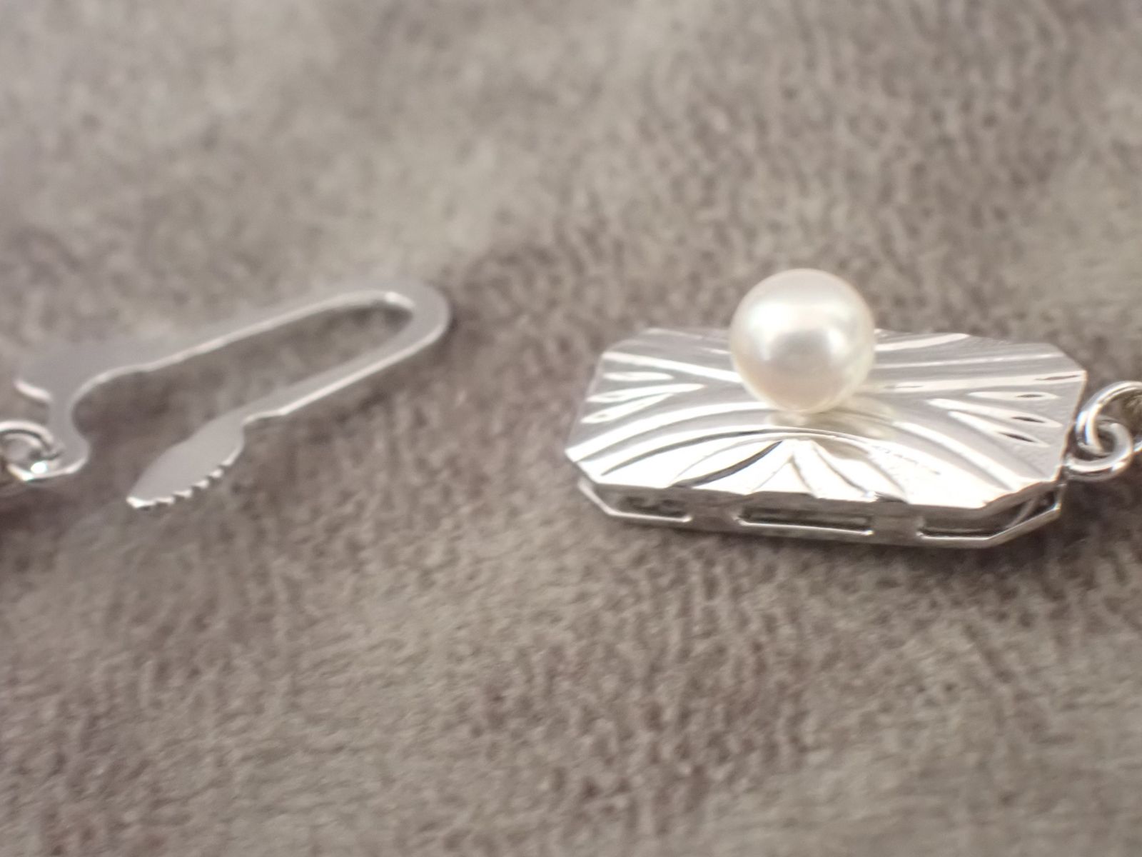 ミキモト パール ネックレス Mチャーム 6.5-7.0mm シルバー 箱・クロス 