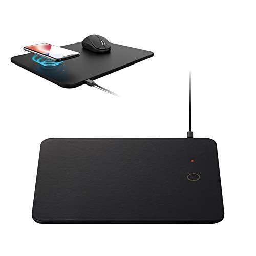 ELECOM マウスパッド ワイヤレス充電器付 Qi規格対応 ブラック MP-WQ01BKkk